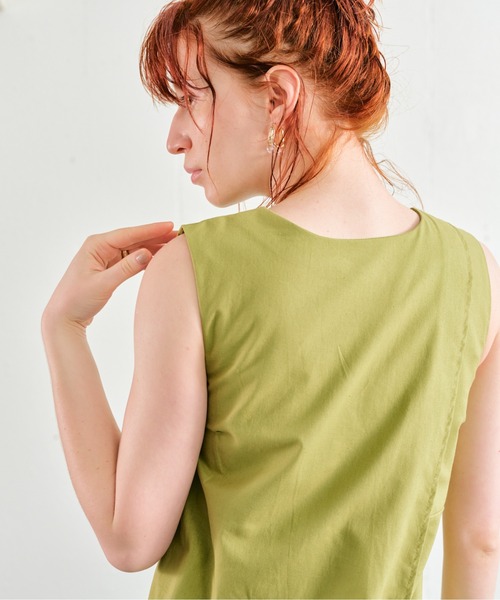 ECRIRE（エクリール）の「【haushinkaコラボ】リネンライク２WAYロングワンピース（ワンピース・レディース・ブラック/ブラウン/ベージュ/ライトグリーン・M/L）」の15枚目の写真