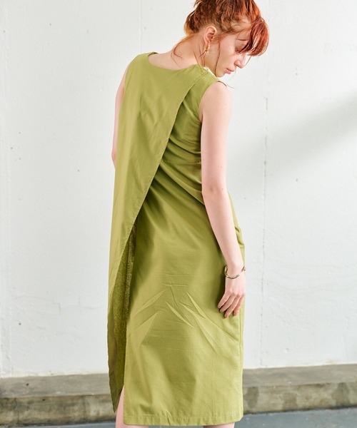 ECRIRE（エクリール）の「【haushinkaコラボ】リネンライク２WAYロングワンピース（ワンピース・レディース・ブラック/ブラウン/ベージュ/ライトグリーン・M/L）」の18枚目の写真