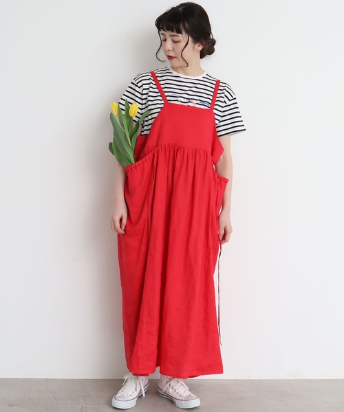 【試着のみ】l'atelier du savon パッチワークエプロンワンピース 試着のみ】l'atelier du savon パッチワークエプロンワンピース 試着