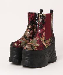 「YOSUKE/ヨースケ」厚底サイドゴアショートブーツ 厚底サイドゴアブーツ （アイボリー） -YOSUKE U・S・A