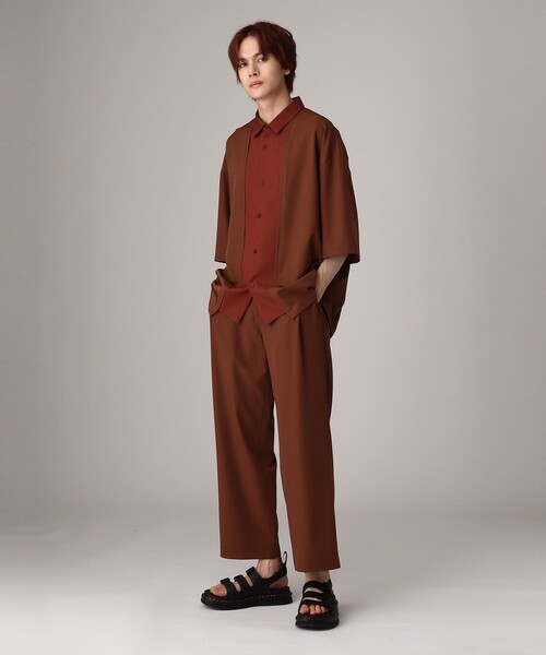 tk.TAKEO KIKUCHI（ティーケータケオキクチ）の「◆【WEB限定】ナメラカレイヤードシャツセットアップ（セットアップ・メンズ・ライトブルー/ブラック/ボルドー/ライトベージュ・01/02/03/66）」の6枚目の写真