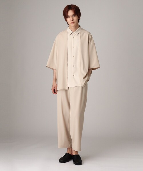 tk.TAKEO KIKUCHI（ティーケータケオキクチ）の「◆【WEB限定】ナメラカレイヤードシャツセットアップ（セットアップ・メンズ・ライトブルー/ブラック/ボルドー/ライトベージュ・01/02/03/66）」の8枚目の写真