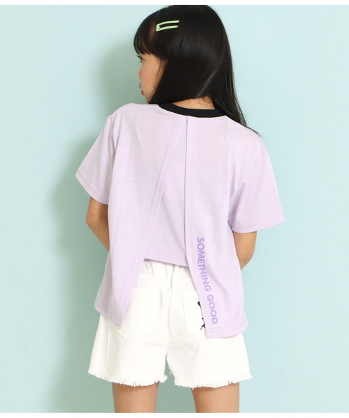 ANAP kids(アナップキッズ)の「シリコンプリントビッグトップスTシャツ(Tシャツ/カットソー・キッズ・ホワイト/ラベンダー/ブラック・120cm/130cm/110cm)」の14枚目の写真