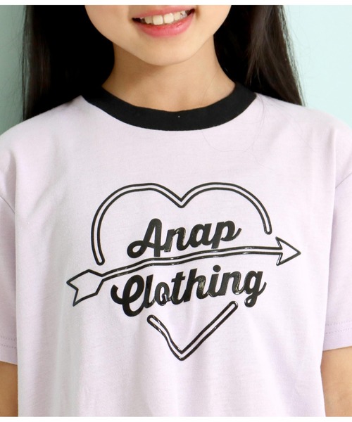 ANAP kids(アナップキッズ)の「シリコンプリントビッグトップスTシャツ(Tシャツ/カットソー・キッズ・ホワイト/ラベンダー/ブラック・120cm/130cm/110cm)」の13枚目の写真