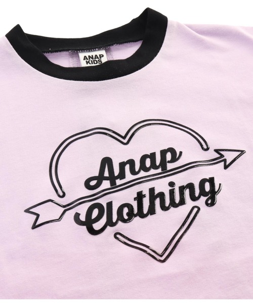 ANAP kids(アナップキッズ)の「シリコンプリントビッグトップスTシャツ(Tシャツ/カットソー・キッズ・ホワイト/ラベンダー/ブラック・120cm/130cm/110cm)」の9枚目の写真