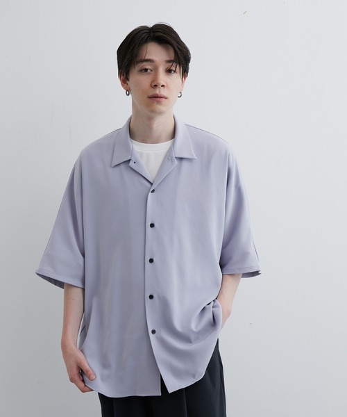 JUNRED（ジュンレッド）の「ドレープオープンカラードルマンシャツ（シャツ/ブラウス・メンズ・ホワイト/チャコールグレー/サックスブルー/ブラック系その他/グレー系その他・S/M/L）」の14枚目の写真
