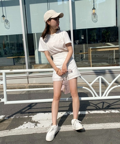 one after another NICE CLAUP(ワンアフターアナザーナイスクラップ)の「スタイルアップショートパンツ(その他パンツ・レディース・ブラック/オフホワイト/オレンジ・FREE)」の8枚目の写真
