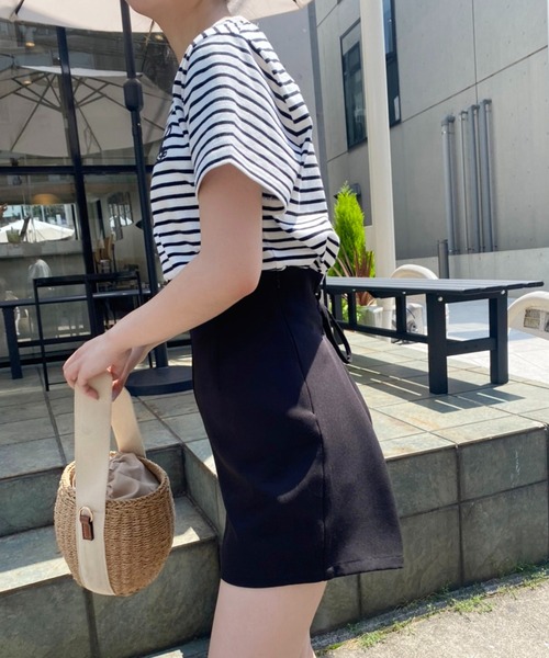 one after another NICE CLAUP(ワンアフターアナザーナイスクラップ)の「スタイルアップショートパンツ(その他パンツ・レディース・ブラック/オフホワイト/オレンジ・FREE)」の12枚目の写真