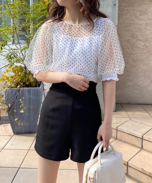 one after another NICE CLAUP(ワンアフターアナザーナイスクラップ)の「スタイルアップショートパンツ(その他パンツ・レディース・ブラック/オフホワイト/オレンジ・FREE)」の19枚目の写真