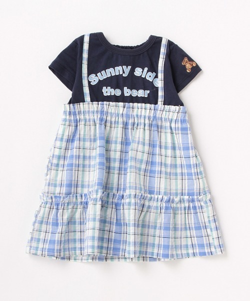 petit main(プティマイン)の「【リンク】ロゴT×チェックワンピース(ワンピース・キッズ・イエロー/ブルー・90cm/110cm/120cm/100cm/80cm/130cm)」の16枚目の写真