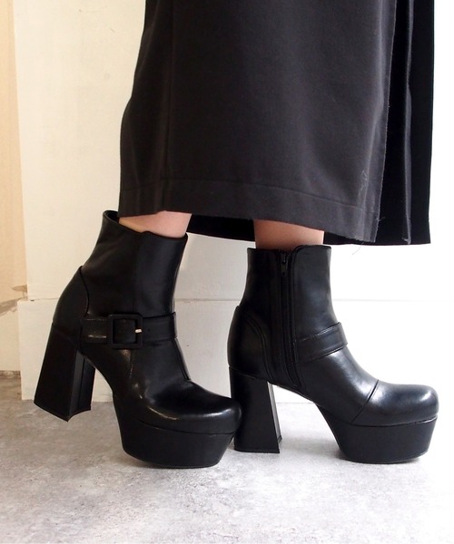 厚底チャンキーヒールブーツ ブーツ Byあしながおじさん バイアシナガオジサン のファッション通販 Zozotown 厚底チャンキーヒールブーツ ブーツ Byあしながおじさん バイアシナガオジサン のファッション通販 Zozotown