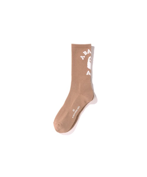 A BATHING APE（アベイシングエイプ）の「WEB限定/COLLEGE SOCKS M BAPEC（ソックス/靴下・メンズ・ホワイト/ブラック/グレー/ベージュ/サックスブルー・MEDIUM/LARGE）」の9枚目の写真