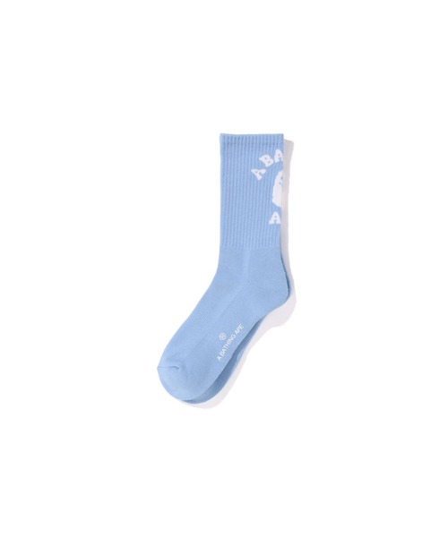 A BATHING APE（アベイシングエイプ）の「WEB限定/COLLEGE SOCKS M BAPEC（ソックス/靴下・メンズ・ホワイト/ブラック/グレー/ベージュ/サックスブルー・MEDIUM/LARGE）」の10枚目の写真
