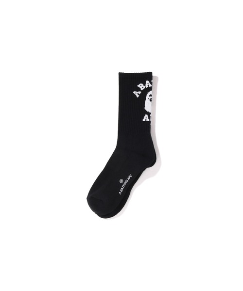 A BATHING APE（アベイシングエイプ）の「WEB限定/COLLEGE SOCKS M BAPEC（ソックス/靴下・メンズ・ホワイト/ブラック/グレー/ベージュ/サックスブルー・MEDIUM/LARGE）」の7枚目の写真