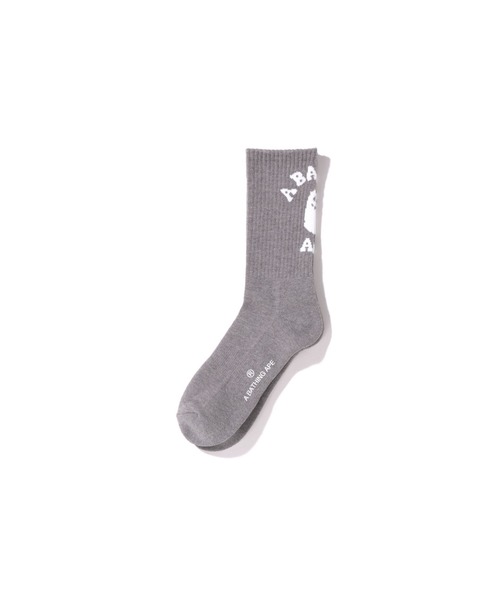 A BATHING APE（アベイシングエイプ）の「WEB限定/COLLEGE SOCKS M BAPEC（ソックス/靴下・メンズ・ホワイト/ブラック/グレー/ベージュ/サックスブルー・MEDIUM/LARGE）」の8枚目の写真