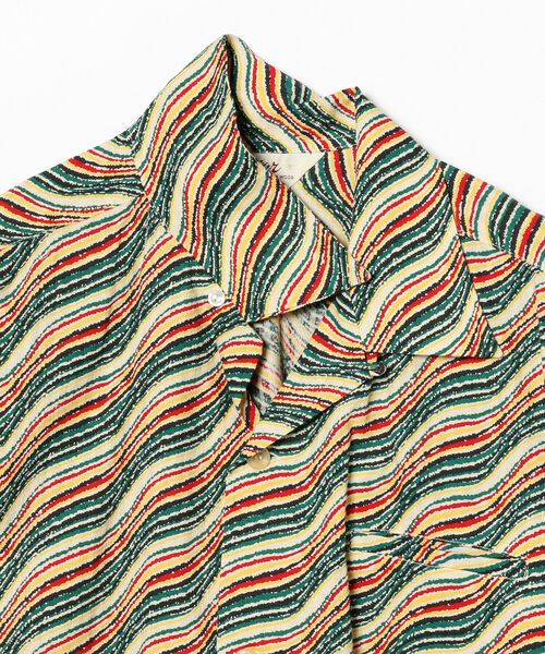 STAR OF HOLLYWOOD(スターオブハリウッド)の「STAR OF HOLLYWOOD / DOBBY COTTON OPEN SHIRT “WAVY STRIPES”(シャツ/ブラウス・メンズ・オフホワイト・LARGE/X-LARGE)」の3枚目の写真