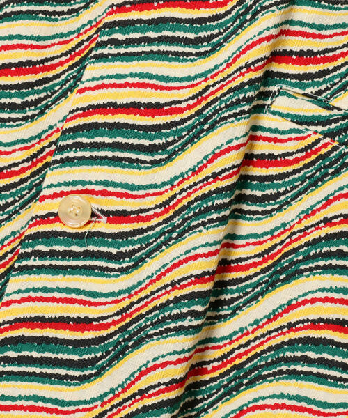 STAR OF HOLLYWOOD(スターオブハリウッド)の「STAR OF HOLLYWOOD / DOBBY COTTON OPEN SHIRT “WAVY STRIPES”(シャツ/ブラウス・メンズ・オフホワイト・LARGE/X-LARGE)」の5枚目の写真