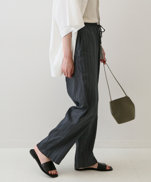 SLOBE IENA リネン混ストレートパンツ　38 SLOBE IENA｜リネン混イージースラックス | Rakuten Fashion