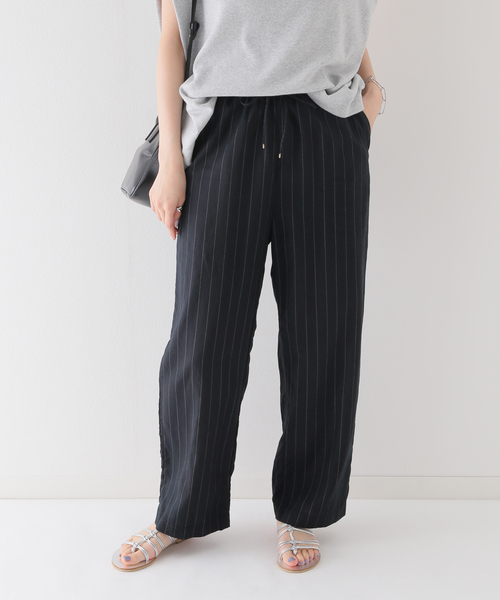 SLOBE IENA ソフトリネンリラックスパンツ◇新品未使用タグ付き