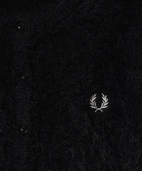 Ray BEAMS（レイビームス）の「FRED PERRY × Ray BEAMS / 別注 シャギー カーディガン（カーディガン/ボレロ・レディース・ブラック/グレー系その他/イエロー・ONE SIZE）」の11枚目の写真