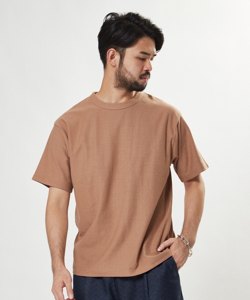 EDIFICE(エディフィス)の「ギザコットン クレープ Tシャツ(Tシャツ/カットソー・メンズ・ブラック/ベージュ/ライトグリーン/サファリグリーン/ホワイト×ホワイト/シャーベット・SMALL/MEDIUM/LARGE)」の19枚目の写真