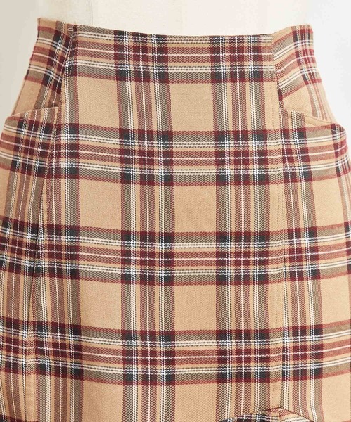 NOELA（ノエラ）の「フレアヘムハイウエストチェックスカート（スカート・レディース・ベージュ/グリーン/ボルドー・S/M）」の18枚目の写真
