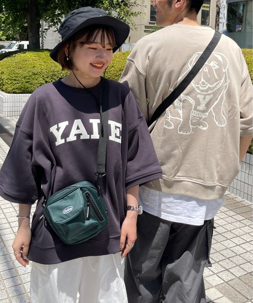 CPCM(シーピーシーエム)の「YALEミニ裏毛半袖スウェット(スウェット・メンズ・チャコールグレー/ベージュ/グレー・MEDIUM/LARGE)」の2枚目の写真