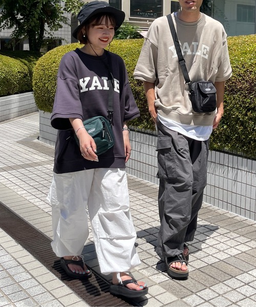 CPCM(シーピーシーエム)の「YALEミニ裏毛半袖スウェット(スウェット・メンズ・チャコールグレー/ベージュ/グレー・MEDIUM/LARGE)」の8枚目の写真