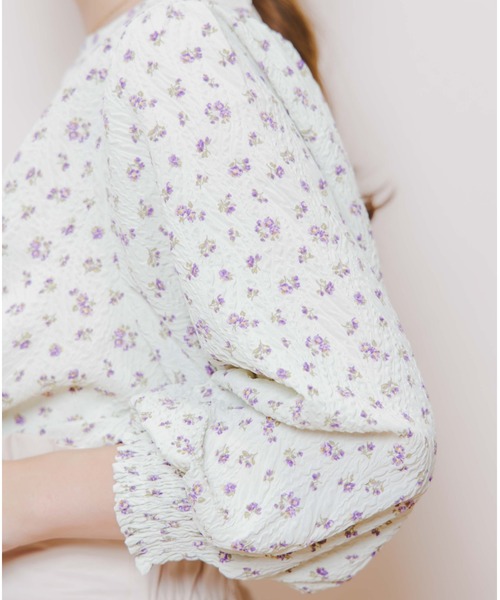 flower（フラワー）の「スウィーティーブーケブラウス（シャツ/ブラウス・レディース・ホワイト/カーキ・FREE）」の4枚目の写真