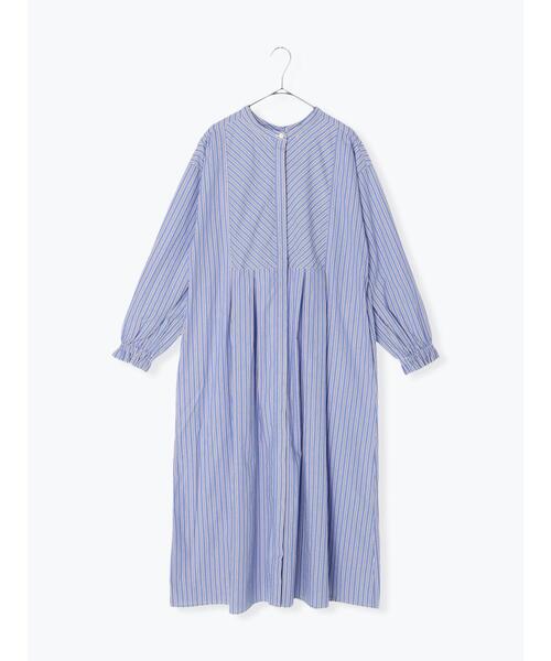 sm2rhythm(サマンサモスモスリズム)の「前後2WAYストライプワンピース(ワンピース・レディース・ベージュ/ネイビー/ブルー・フリ-)」の4枚目の写真