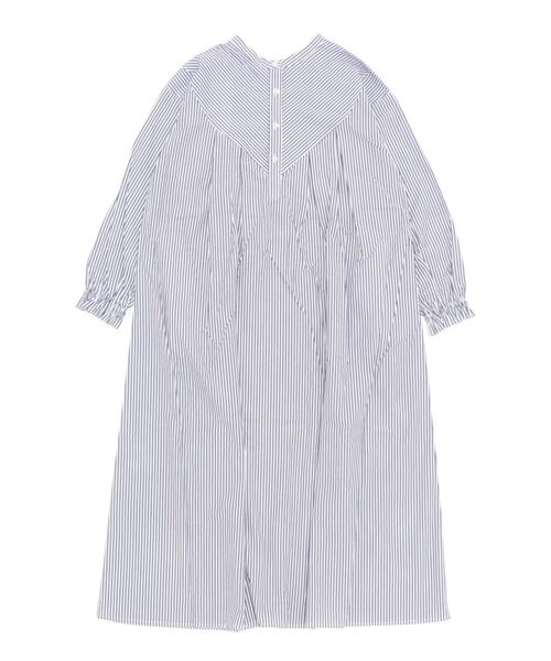 sm2rhythm(サマンサモスモスリズム)の「前後2WAYストライプワンピース(ワンピース・レディース・ベージュ/ネイビー/ブルー・フリ-)」の3枚目の写真