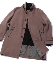 MEN'S BIGI | 双糸×双糸ドビーツイルスタンドカラーコート(チェスターコート)