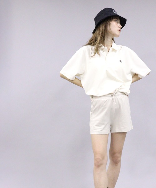 GIORDANO（ジョルダーノ）の「[GIORDANO] スモールライオン刺繍UVカットDRY鹿子ポロシャツ（ポロシャツ・レディース・ホワイト/ブラック/ダークグリーン/ライトピンク・MEDIUM/LARGE/X-LARGE）」の9枚目の写真