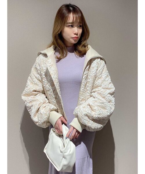dazzlin（ダズリン）の「フラワージャカードビッグブルゾン（ブルゾン