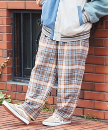 チェックタックパンツ