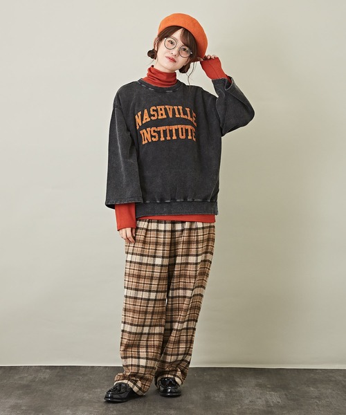 CUBE SUGAR（キューブシュガー）の「チェックタックパンツ（その他パンツ・レディース・ベージュ/グリーン/サックスブルー・M）」の13枚目の写真