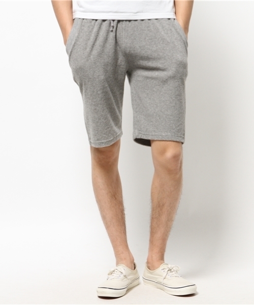 VENCEEXCHANGE(ヴァンスエクスチェンジ)の「パイル無地ショーツ (その他パンツ・メンズ・グレー/ネイビー・LARGE/MEDIUM)」の2枚目の写真