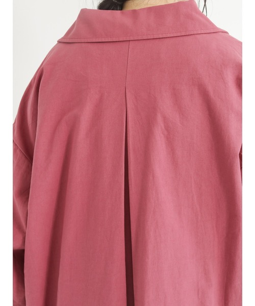 Samansa Mos2（サマンサ モスモス）の「ステンカラータック袖コート（ステンカラーコート・レディース・ベージュ/ネイビー/カーキ/ピンク・ﾌﾘ-）」の18枚目の写真