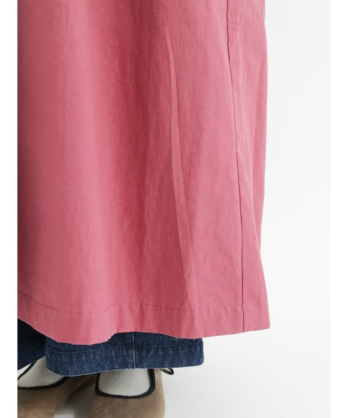 Samansa Mos2（サマンサ モスモス）の「ステンカラータック袖コート（ステンカラーコート・レディース・ベージュ/ネイビー/カーキ/ピンク・ﾌﾘ-）」の7枚目の写真