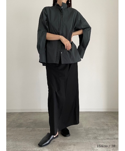 LA PEAU DE GEM（ラポドゥジェム）の「【LA PEAU DE GEM】ハイウエストラップスカート（スカート・レディース・ブラック/ネイビー・36/38）」の15枚目の写真