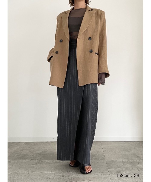 LA PEAU DE GEM（ラポドゥジェム）の「【LA PEAU DE GEM】ハイウエストラップスカート（スカート・レディース・ブラック/ネイビー・36/38）」の14枚目の写真