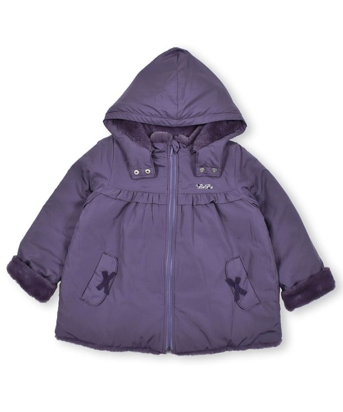 BeBe（ベベ）の「BeBe/タフタファーフード取り外し可能中綿コート(80~150cm)（その他アウター・キッズ・ネイビー/ピンク/パープル・120/150/90/110/140/100/130/80）」の10枚目の写真