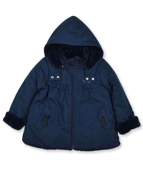 BeBe（ベベ）の「BeBe/タフタファーフード取り外し可能中綿コート(80~150cm)（その他アウター・キッズ・ネイビー/ピンク/パープル・120/150/90/110/140/100/130/80）」の18枚目の写真