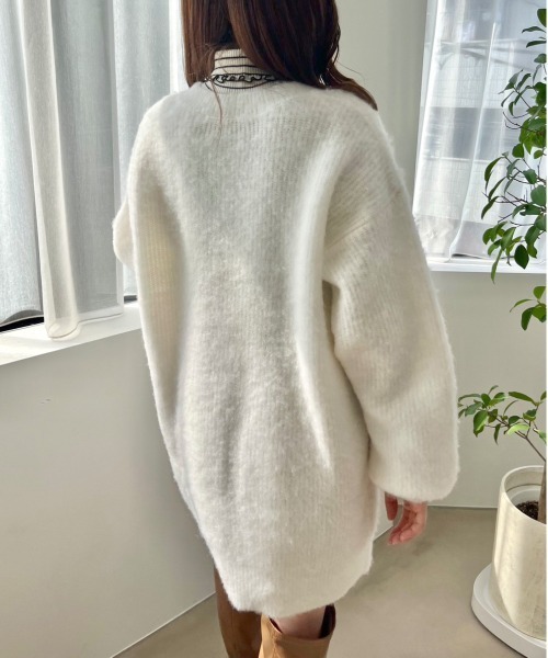 OLIVE des OLIVE（オリーブデオリーブ）の「ふわふわロングカーディガン（カーディガン/ボレロ・レディース・ベージュ/ラベンダー/ホワイト/ブルー・FREE）」の11枚目の写真