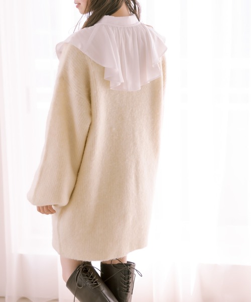 OLIVE des OLIVE（オリーブデオリーブ）の「ふわふわロングカーディガン（カーディガン/ボレロ・レディース・ベージュ/ラベンダー/ホワイト/ブルー・FREE）」の16枚目の写真