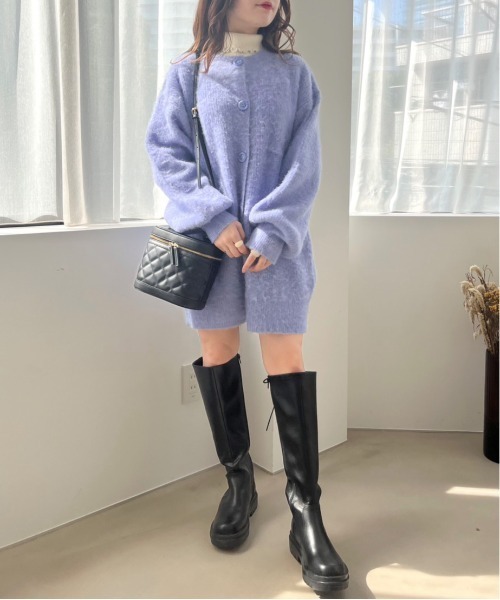 OLIVE des OLIVE（オリーブデオリーブ）の「ふわふわロングカーディガン（カーディガン/ボレロ・レディース・ベージュ/ラベンダー/ホワイト/ブルー・FREE）」の18枚目の写真