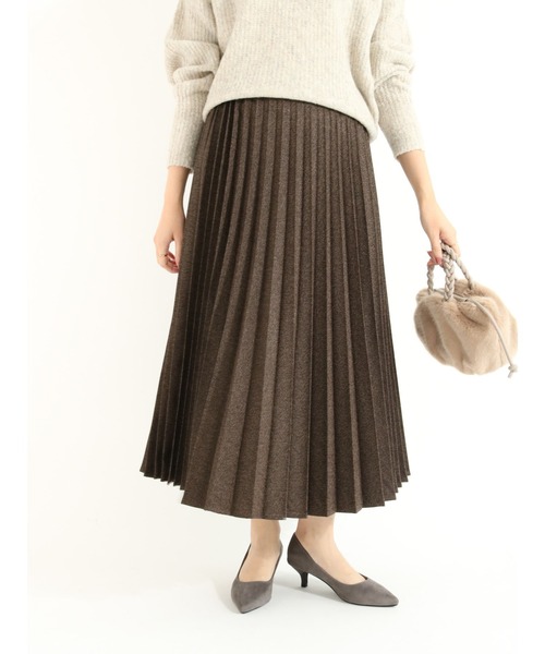 Te chichi(テチチ)の「ウーリッシュプリーツスカート(スカート・レディース・ブラック/グレー/ブラウン・フリ-)」の3枚目の写真