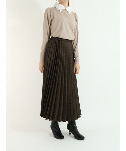 Te chichi(テチチ)の「ウーリッシュプリーツスカート(スカート・レディース・ブラック/グレー/ブラウン・フリ-)」の12枚目の写真