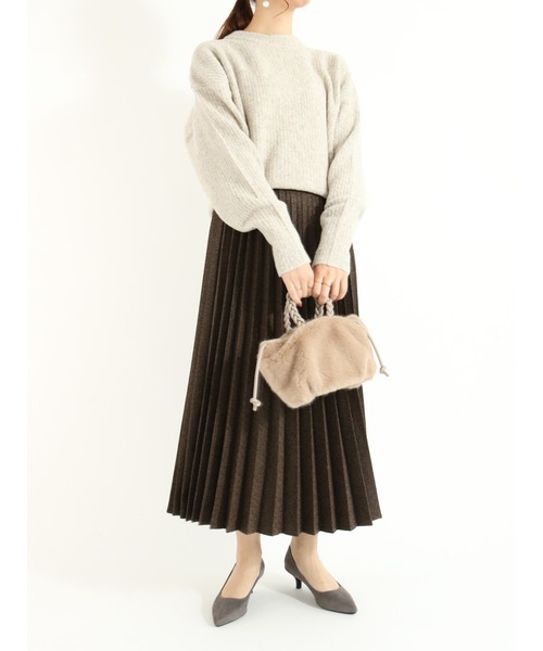 Te chichi(テチチ)の「ウーリッシュプリーツスカート(スカート・レディース・ブラック/グレー/ブラウン・フリ-)」の13枚目の写真
