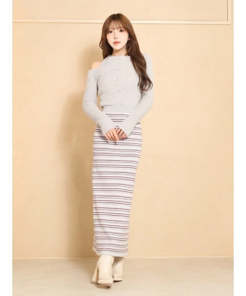 Darich（ダーリッチ）の「マルチボーダーニットスカート（スカート  